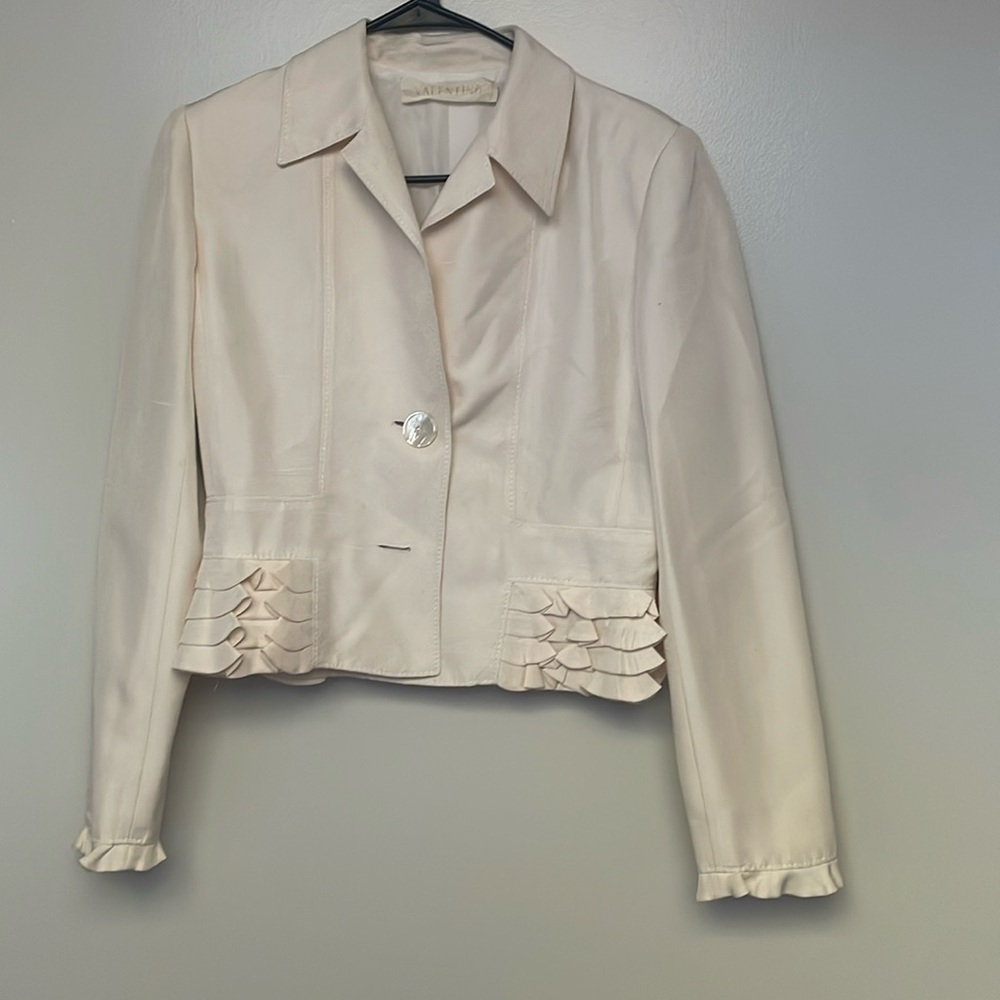 Vintage Valentino Cropped cream blazer